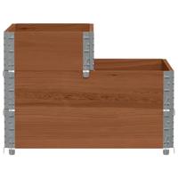 Verhoogde plantenbak 3-laags 120x80 cm massief grenenhout bruin - thumbnail