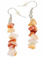 Carneool Oorhangers Splitsteen - thumbnail