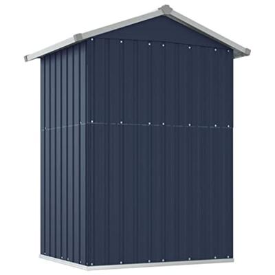 VidaXL Tuinschuur 126x97,5x177 cm gegalvaniseerd staal antracietkleur