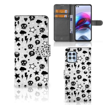 Telefoonhoesje met Naam Motorola Moto G100 Silver Punk Telefoonhoesje met Naam Motorola Moto G100 Silver Punk