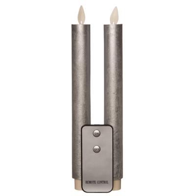 LED Dinerkaars Wax 23cm Zilver 2st