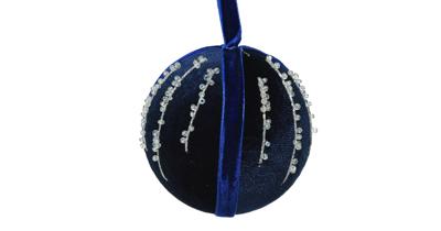 Kerstbal foam d8 cm blauw Decoris - Decoris