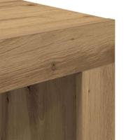 Salontafel Artisan Eiken 50 x 50 x 35 cm Bewerkt hout - thumbnail