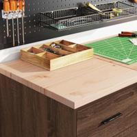 Garagekast 40x51x85 cm massief grenenhout bruin eikenkleurig - thumbnail