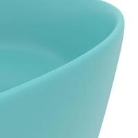 Wastafel rond 40x15 cm keramiek mat lichtgroen - thumbnail