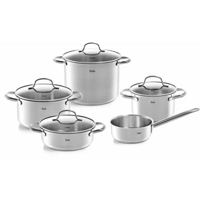 Fissler San Francisco Pannenset 5-delig RVS/Glas Fissler San Francisco Pannenset 5-delig RVS/Glas