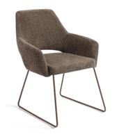 Jesper Home Yanai eetkamerstoel Checked Chestnut slide rose - thumbnail