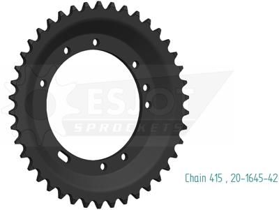 ESJOT achtertandwiel "1645" chain wheel 415 42z steel silver ESJOT achtertandwiel "1645" chain wheel 415 42z steel silver