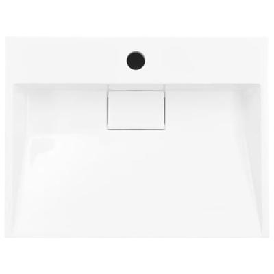 VidaXL Wastafel 50x38x13 cm mineraal gegoten/marmer gegoten wit - thumbnail