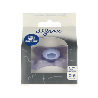 Fopspeen natural 0-6 maanden cotton candy lavander 1 Stuks