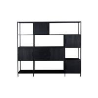 Giga Meubel - Wandkast Shaquille Zwart 220cm - thumbnail