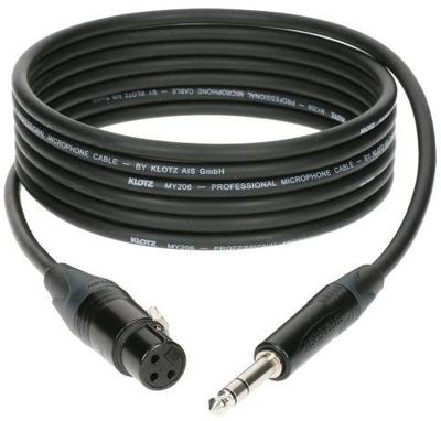 Klotz M1FS1B0300 microfoonkabel 3p XLR female - 3p 6.35 mm jack 3 m