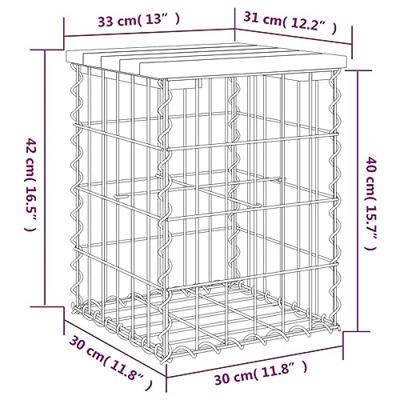 Tuinbank schanskorfontwerp 33x31x42 cm gempregneerd grenenhout
