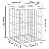 Tuinbank schanskorfontwerp 33x31x42 cm gempregneerd grenenhout - thumbnail