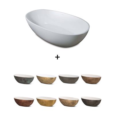 Vrijstaand Ligbad Luca Sanitair Bagno Metallo 180x80x60 cm Mineraalsteen Wit (Kleurafwerking Naar Keuze) Vrijstaand Ligbad Luca Sanitair Bagno Metallo 180x80x60 cm Mineraalsteen Wit (Kleurafwerking Naar Keuze)