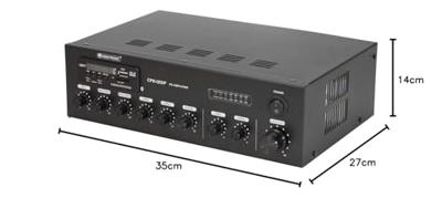 Omnitronic CPE-120P ELA PA-versterker 120 W 4-kanaals 1 zone