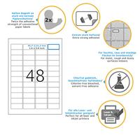 Etiket HERMA Power 10902 45.7x21.2mm wit 1200stuks - thumbnail