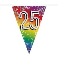 Vlaggenlijn Holografisch 25jaar 8 meter - thumbnail