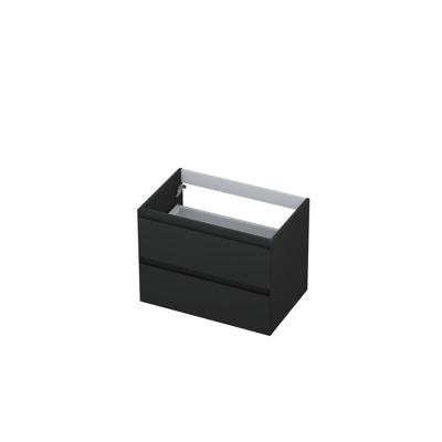 INK - Onderkast 2 Laden Greeploos Gelakt - 700x450x520 Mm - Mat Antraciet