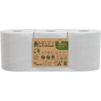Papernet papieren handdoeken Simplify Centerfeed, 2-laags, 90 m, 450 vel, pak van 3 rollen - thumbnail