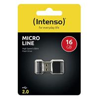 Intenso Micro Line USB-stick 16 GB Zwart 3500470 USB-A 2.0 - thumbnail