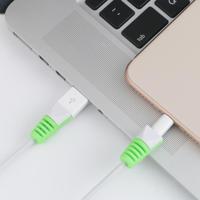 2 stks anti-break USB Charge kabel Winder beschermende case bescherming Sleeve (groen) - thumbnail