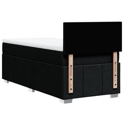 Boxspring met matras stof zwart 100x200 cm - thumbnail