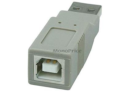 Monoprice USB 2.0 A/USB 2.0 B, M/F grijs