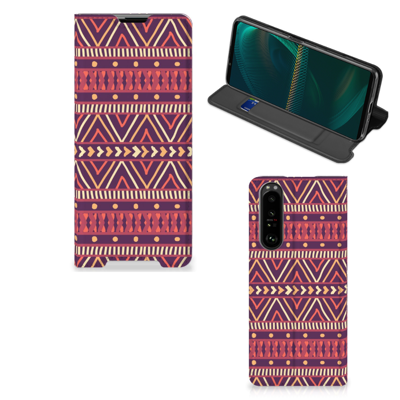 Sony Xperia 5 III | Hoesje met Magneet | Aztec Paars