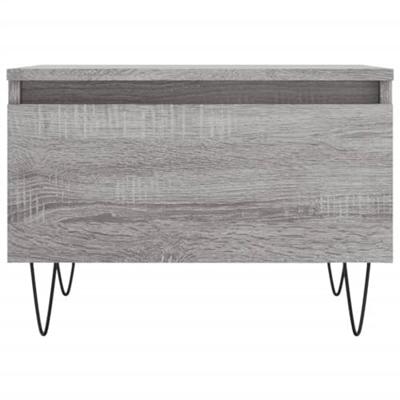 Salontafels 2 st 50x46x35 cm bewerkt hout grijs sonoma eiken