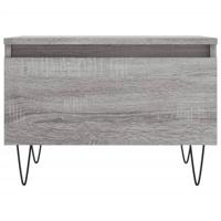 Salontafels 2 st 50x46x35 cm bewerkt hout grijs sonoma eiken - thumbnail