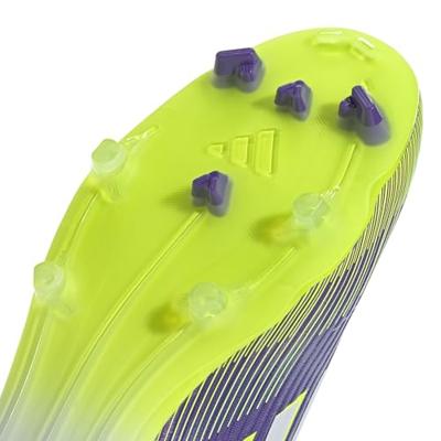 adidas F50 League Mid Gras / Kunstgras Voetbalschoenen (MG) Paars Wit Neongeel