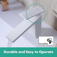 Hansgrohe Tecturis E ééngreeps wastafelkraan 110 CoolStart met PopUp trekwaste, mat wit - thumbnail