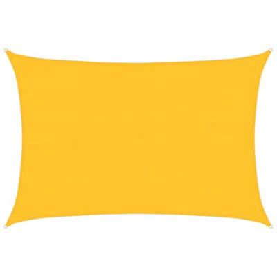 Zonnezeil 160 g/m rechthoekig 5x6 m HDPE geel