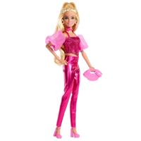 Barbie - Deluxe Style Pop - Metallic Roze Outfit en Blond Haar - Barbie - JFP40 - thumbnail