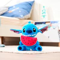 Disney Lilo & Stitch pluchen knuffel Stitch met watermeloen - 25 cm - thumbnail