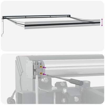 Automatische Inklapbare Luifel Geel en Oranje 400x300 cm