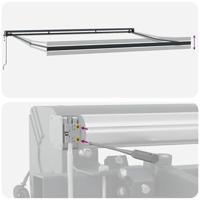 Automatische Inklapbare Luifel Multikleur gestreept 400x300 cm - thumbnail