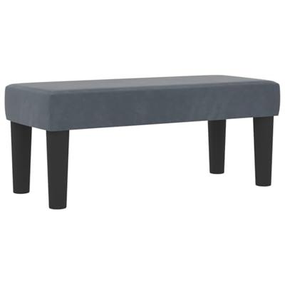 Boxspring Bed met Matras & Bank Donkergrijs 80x200 cm Fluweel