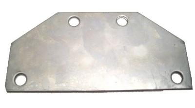 Gazelle Adapter plaatje achterlicht 95 x 45 mm rvs grijs