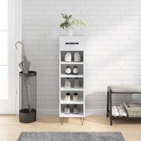VidaXL Schoenenkast 30x35x105 cm bewerkt hout wit - thumbnail
