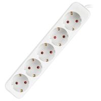 Stopcontactenstrip 5 Tomas Schuko Lanberg 2500 W 3 m Wit - thumbnail