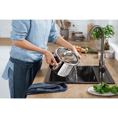 WMF Function 4 pannenset 5-delig met stoominzet, zwart 07.6106.6380