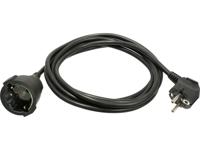AS Schwabe 50512 Stroom Verlengkabel Zwart 5.00 m H05VV-F 3G 1,5 mm² - thumbnail