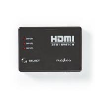 HDMI-schakelaar | 3 poorten | 3x HDMI-ingang | 1x HDMI-uitgang | 1080p | ABS | antraciet | doos - thumbnail