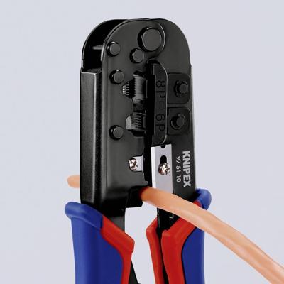 Knipex crimptang westernstekkers 6 en 8 polig - 97 51 10 sb 975110sb Knipex crimptang westernstekkers 6 en 8 polig - 97 51 10 sb 975110sb