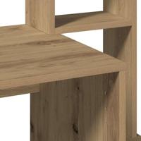 Bureau met schappen 100x45x140 cm bewerkt hout artisanaal eiken - thumbnail