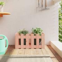 Plantenbak met hekontwerp 60x30x30 cm massief dougashout - thumbnail