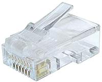 UTP connector 8-pins 8P8C (RJ45) voor CAT6, 100 stuks - thumbnail