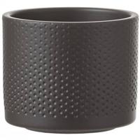Mica Decorations era pot donkergrijs relief 10x12cm - thumbnail